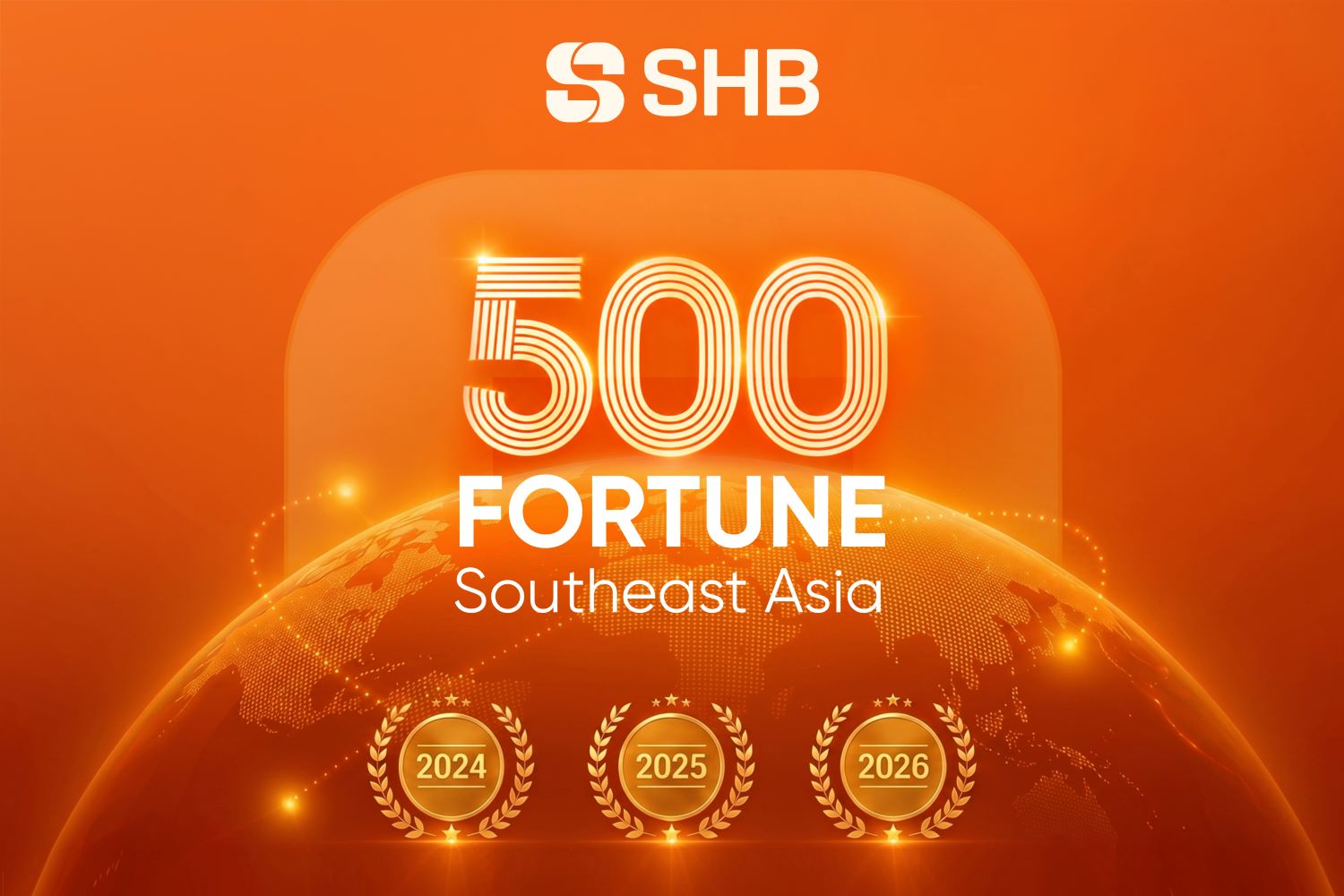 Ba năm liên tiếp góp mặt trong Fortune Southeast Asia 500: SHB khẳng định vị thế TOP 5 Ngân hàng TMCP tư nhân Việt Nam