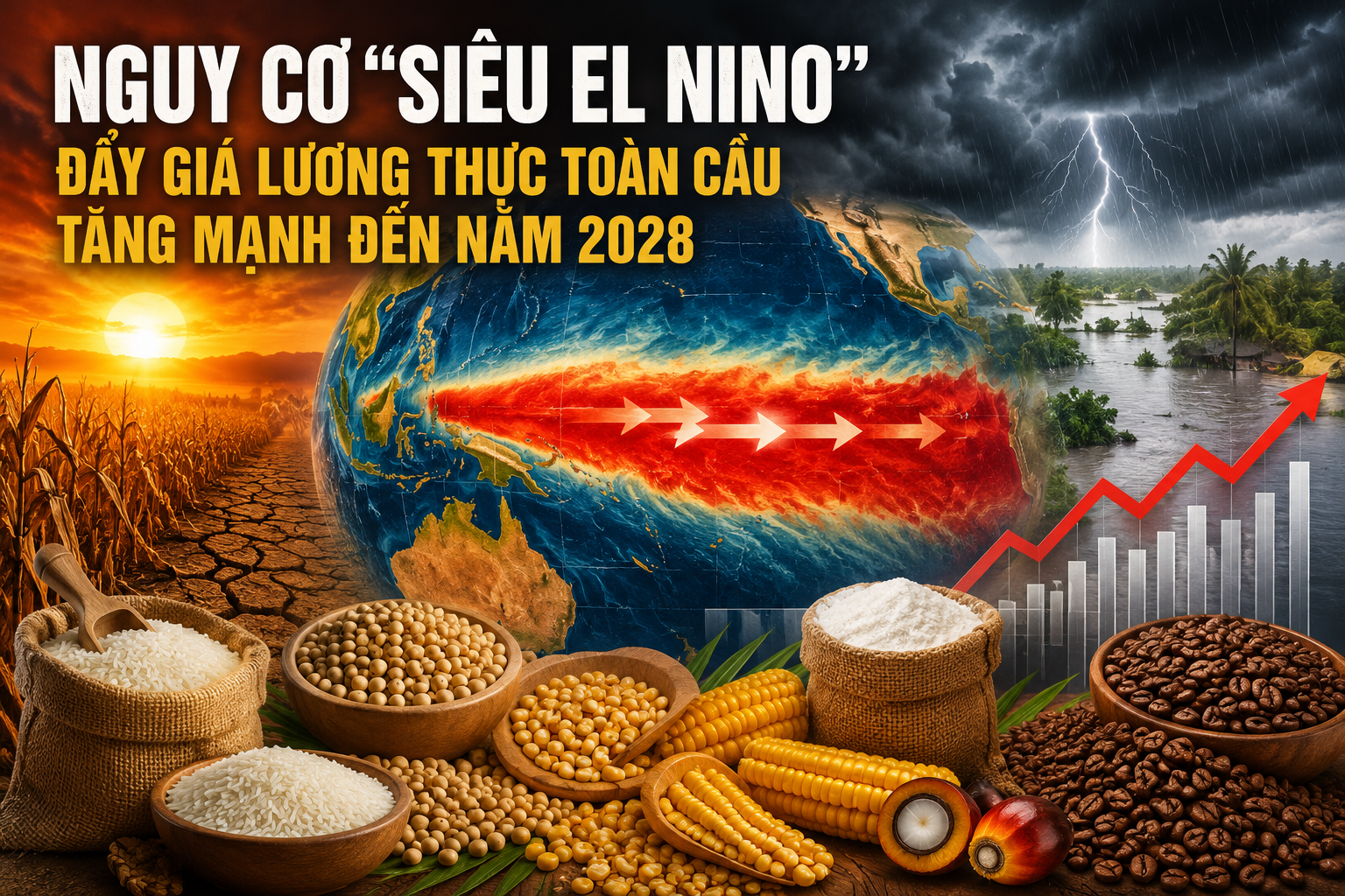 Siêu El Nino có thể đẩy giá lương thực toàn cầu tăng mạnh